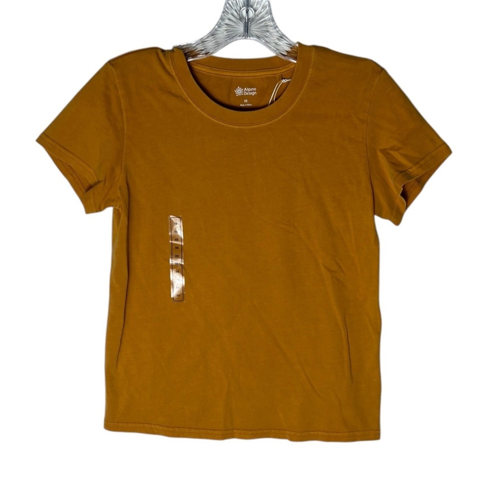 Alpine Design Womens AD Hike SS Tee Golden‎ Honey Organic Cotton UPF 30 XS NEW